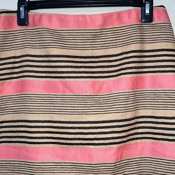 Women’s LOFT striped classic business casual zipper skirt sz 6 - Picture 2 of 4